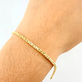 Peruvian Bracelet 3.1gr / 7 1/2 in / 1.9mm 18K Yellow Gold +3 *