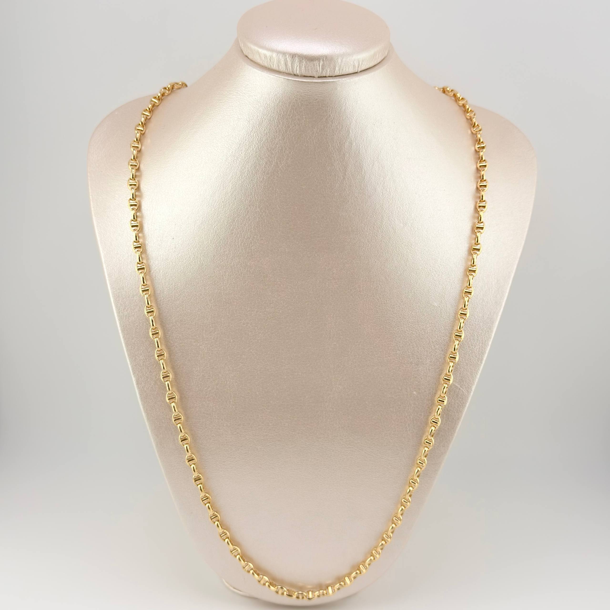 Mariner Chain 9.75gr / 23 1/2 in / 3.5mm 18K Yellow Gold +3 *