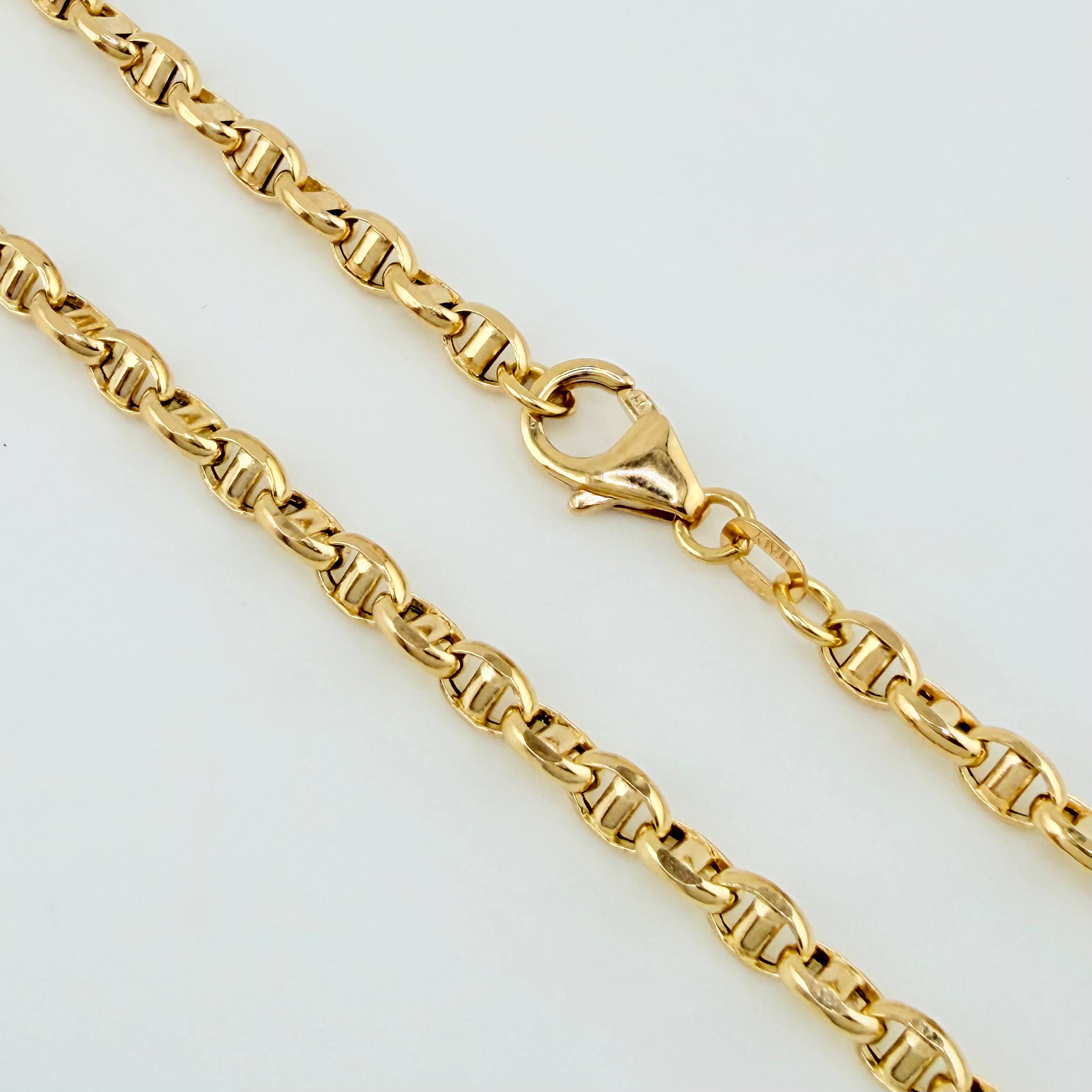 Cadena Marinera 9.8gr / 23 1/2 in / 3.5mm Oro Amarillo +3 18K