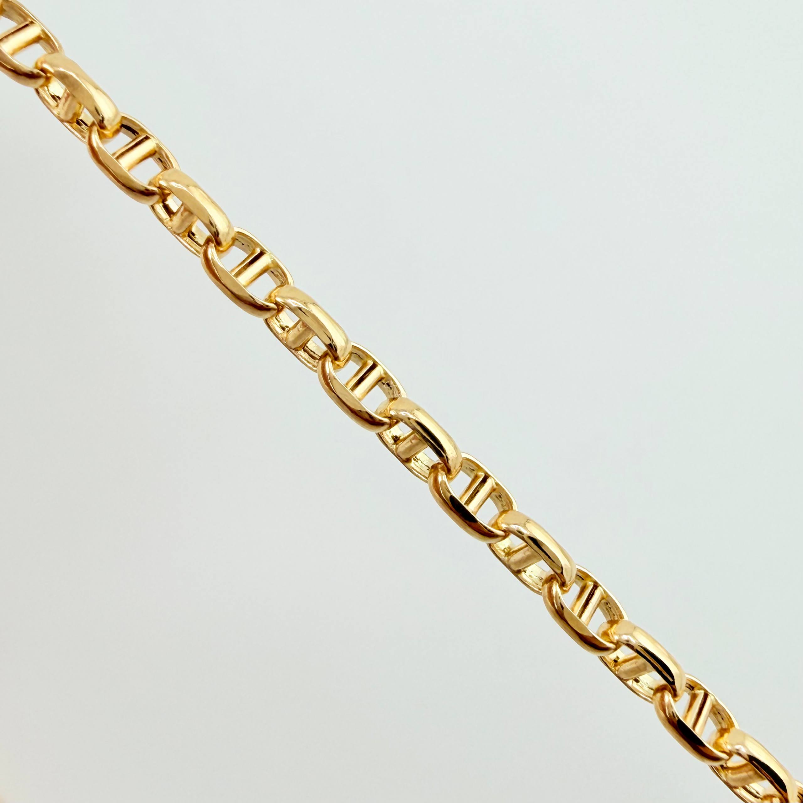 Cadena Marinera 4.1gr / 19 3/4 in / 2.5mm Oro Amarillo +3 18K