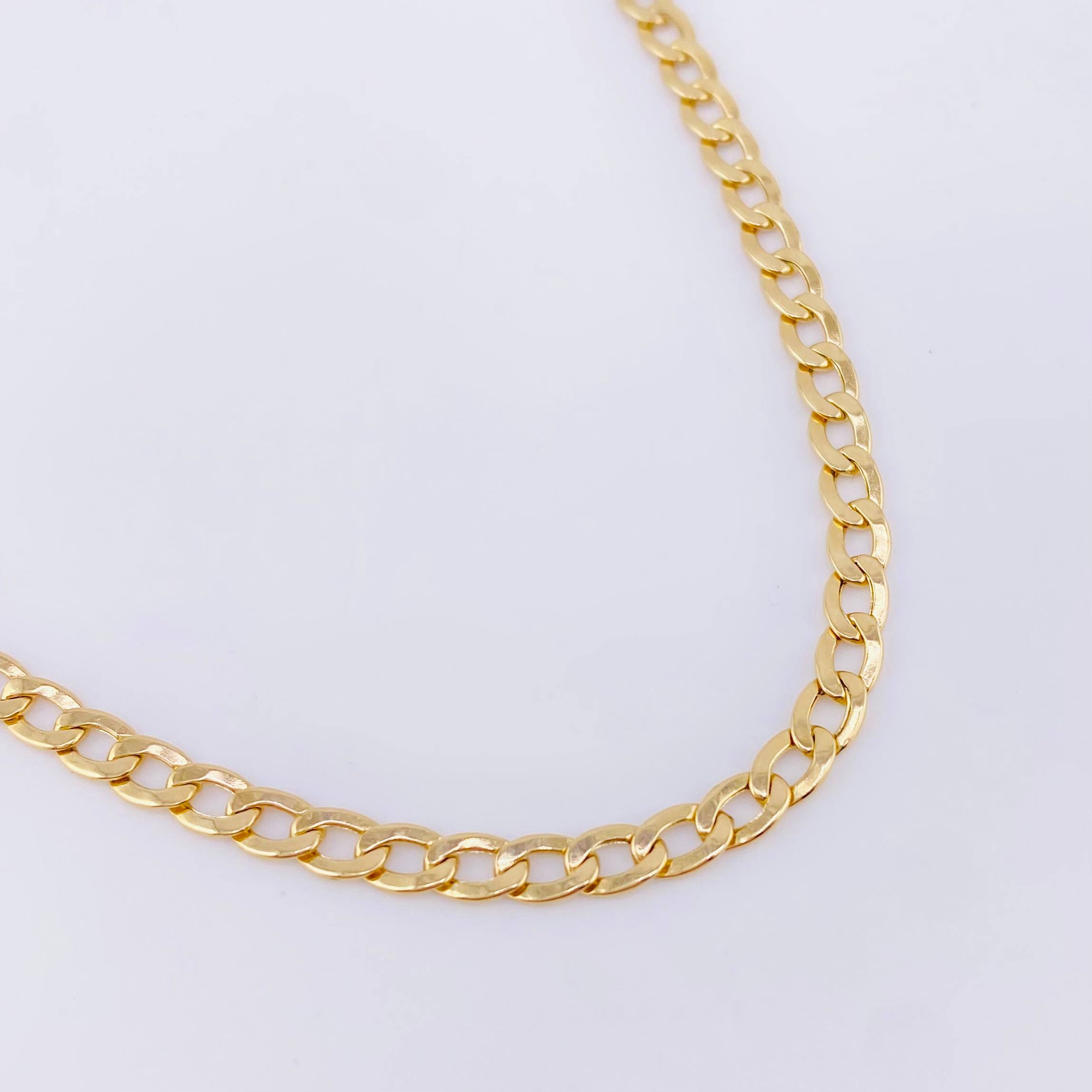 Cadena Cubana 6.45gr / 19 3/4 in / 4mm Oro Amarillo +1 18K *