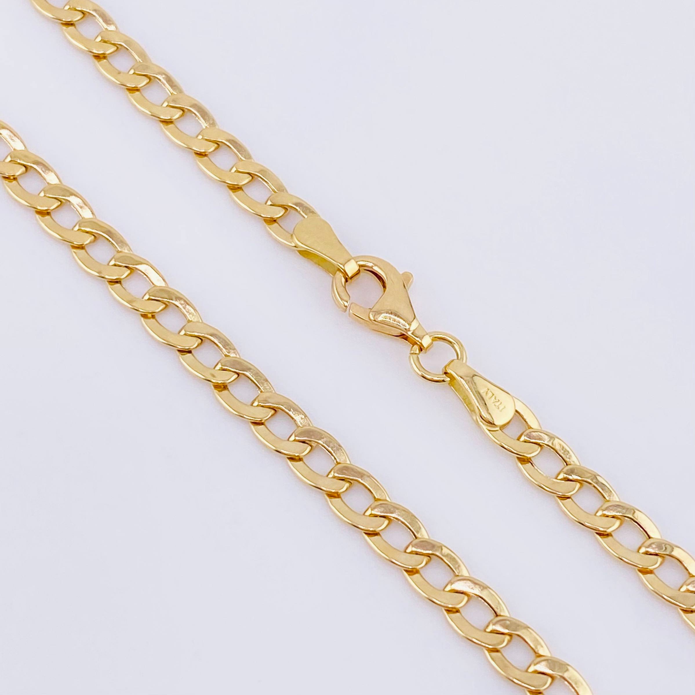 Cadena Cubana 6.45gr / 19 3/4 in / 4mm Oro Amarillo +1 18K *