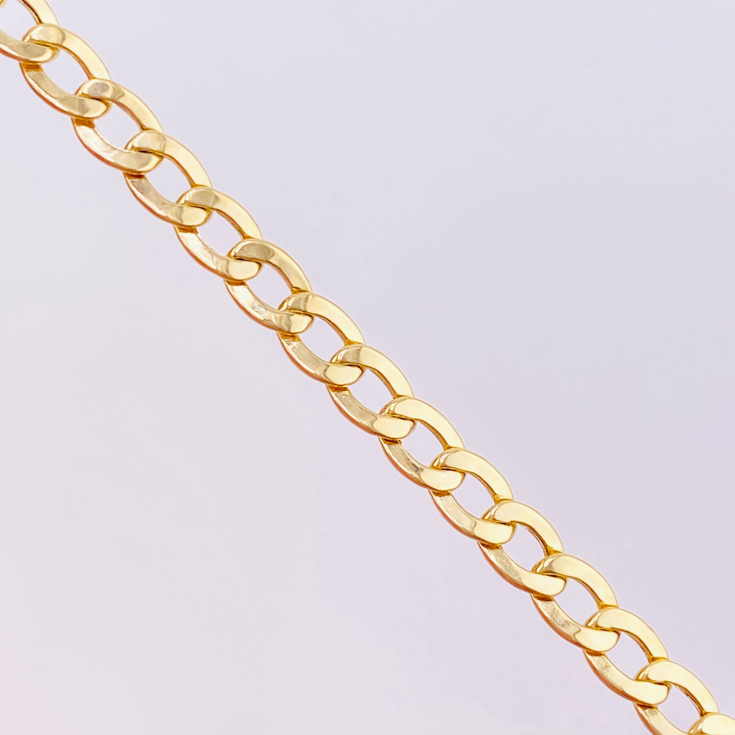 Cadena Cubana 6.45gr / 19 3/4 in / 4mm Oro Amarillo +1 18K *