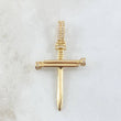 Dije Crúz Clavo 4.25gr / 4.6cm / Circones Blancos Oro Amarillo 18K