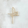 Dije Fé Tupida 3.05gr / 3.8cm / Circones Blancos Oro Amarillo 18K