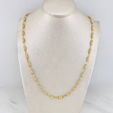 Rustic Barrel Chain 10.25 g / 24 1/4 in / 3 mm 18K Yellow Gold