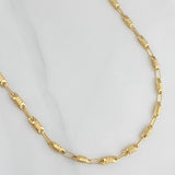 Rustic Barrel Chain 10.25 g / 24 1/4 in / 3 mm 18K Yellow Gold