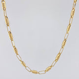 Rustic Barrel Chain 10.25 g / 24 1/4 in / 3 mm 18K Yellow Gold
