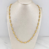 Rustic Barrel Chain 12.35 g / 24 in / 3.75 mm 18K Yellow Gold