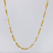 Rustic Barrel Chain 12.35 g / 24 in / 3.75 mm 18K Yellow Gold