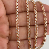 Venetian Chain 27.65 g / 23 3/4 in / 2.9 mm Two-Tone White Rose Gold 18K