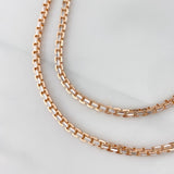 Venetian Chain 27.65 g / 23 3/4 in / 2.9 mm Two-Tone White Rose Gold 18K