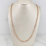 Venetian Chain 27.65 g / 23 3/4 in / 2.9 mm Two-Tone White Rose Gold 18K