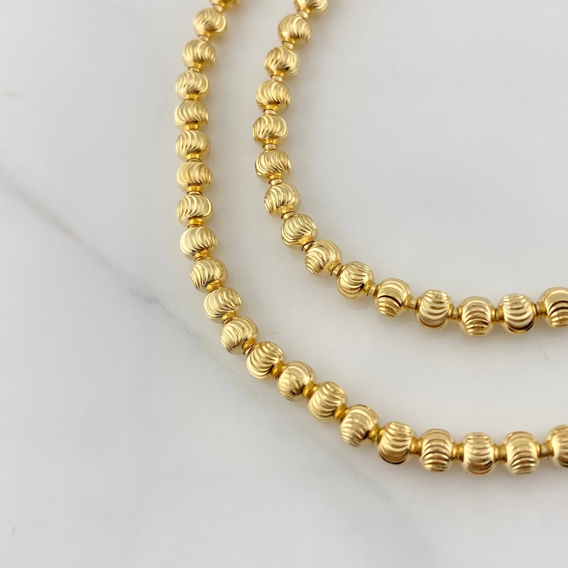 Military Chain Moon Diamond Cut 32.85 g / 28 in / 3.9 mm 18K Yellow Gold