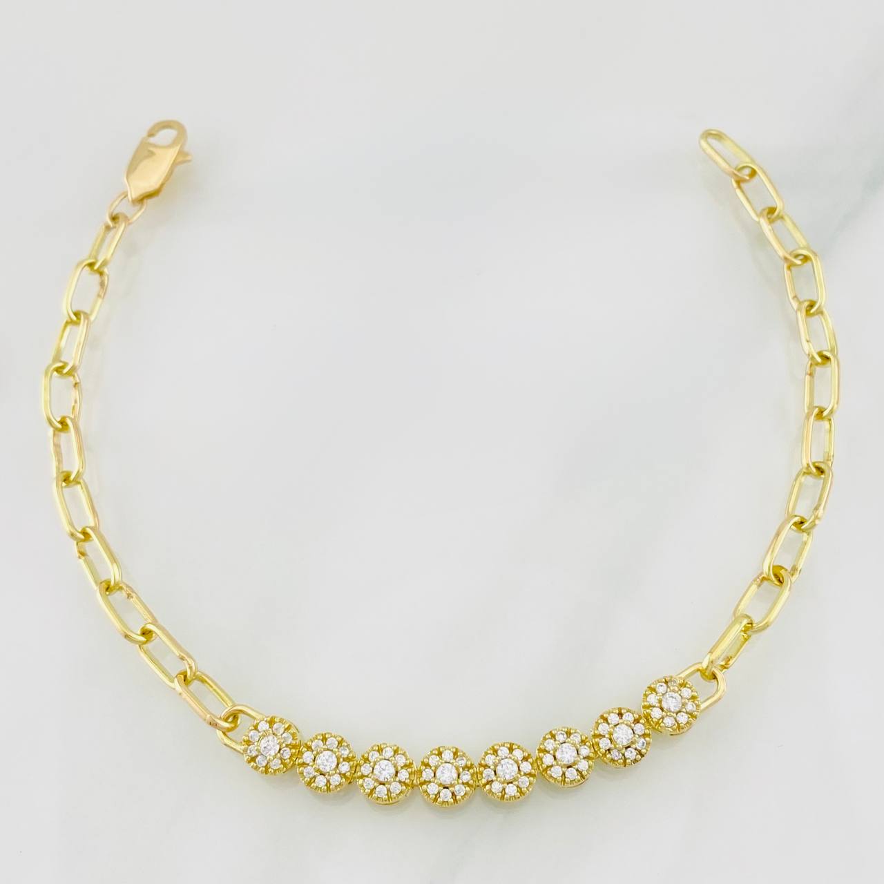 Tennis Bracelet Cajón 6.95g / 7 in / 3.81mm Yellow Gold 18K