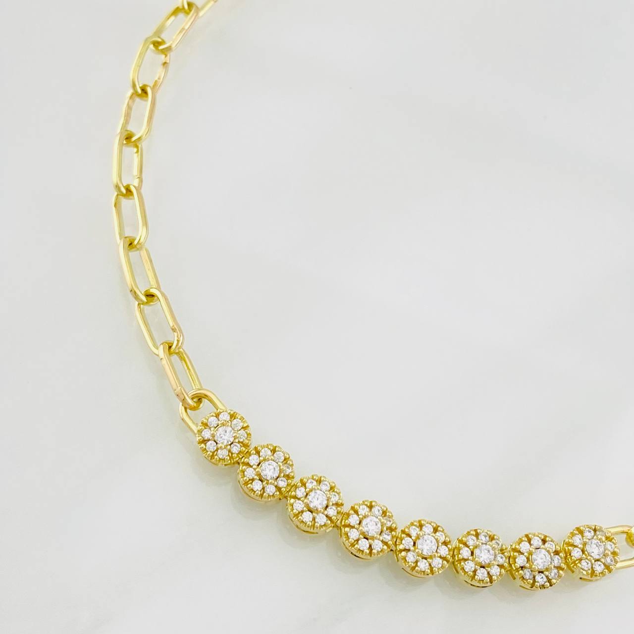 Tennis Bracelet Cajón 6.95g / 7 in / 3.81mm Yellow Gold 18K