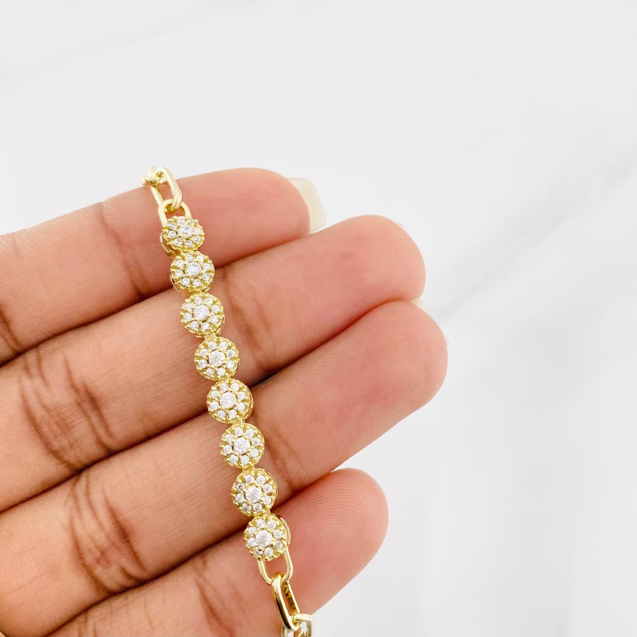 Tennis Bracelet Cajón 6.95g / 7 in / 3.81mm Yellow Gold 18K