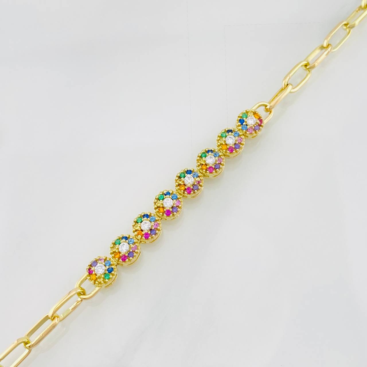 Tennis Bracelet Cajón 6.85g / 7 1/4 in / 3.74mm Yellow Gold 18K