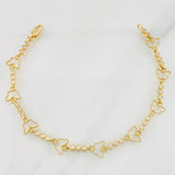 Tennis Bracelet Mariposas 6.15g / 7 1/2 in / 2.7mm Yellow Gold 18K