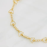 Tennis Bracelet Mariposas 6.15g / 7 1/2 in / 2.7mm Yellow Gold 18K