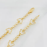 Tennis Bracelet Mariposas 6.15g / 7 1/2 in / 2.7mm Yellow Gold 18K