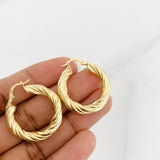 Hoop Earrings Niky 5.2g / 1 1/4 in 18K Yellow Gold