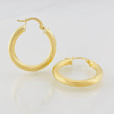 Hoop Earrings Mary 2.9g / 1 in Yellow Gold 18K