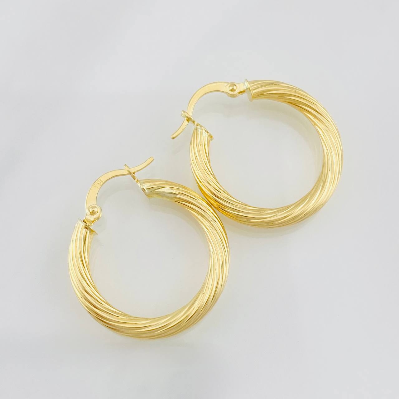 Hoop Earrings Mary 2.9g / 1 in Yellow Gold 18K