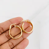 Hoop Earrings Winter 3.9g / 1 in 18K Yellow Gold