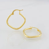 Hoop Earrings Rombo 1.45g / 1 in 18K Yellow Gold