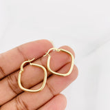 Hoop Earrings Rombo 1.45g / 1 in 18K Yellow Gold