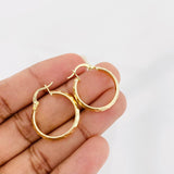 Hoop Earrings Gera 1.8g / 1 in Yellow Gold 18K