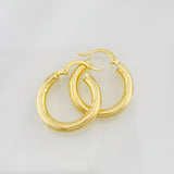 Hoop Earrings Sandra 2.5g / 1 in Yellow Gold 18K