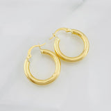 Hoop Earrings Sandra 2.5g / 1 in Yellow Gold 18K