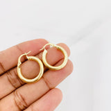 Hoop Earrings Sandra 2.5g / 1 in Yellow Gold 18K