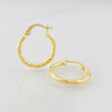 Hoop Earrings Kataleya 1.45g / 3/4 in 18K Yellow Gold