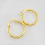Hoop Earrings Zion 1.7g / 1 in 18K Yellow Gold