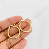 Hoop Earrings Zion 1.7g / 1 in 18K Yellow Gold