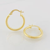 Hoop Earrings Zion 1.5g / 3/4 in 18K Yellow Gold