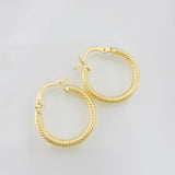 Hoop Earrings Zion 1.5g / 3/4 in 18K Yellow Gold