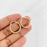 Hoop Earrings Zion 1.5g / 3/4 in 18K Yellow Gold