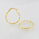 Hoop Earrings Kari 1.1g / 1 in Yellow Gold 18K