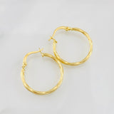 Hoop Earrings Kari 1.1g / 1 in Yellow Gold 18K