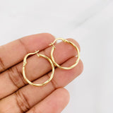 Hoop Earrings Kari 1.1g / 1 in Yellow Gold 18K