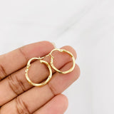 Hoop Earrings Kari 1.15g / 3/4 in Yellow Gold 18K
