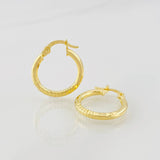 Hoop Earrings Dora 1.25g / 3/4 in Yellow Gold 18K