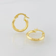Hoop Earrings Clau Punteada 1.05g / 1/2 in 18K Yellow Gold