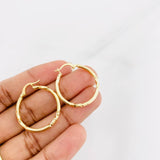 Hoop Earrings Megan 1.85g / 1 1/4 in 18K Yellow Gold