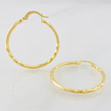 Hoop Earrings Megan 1.6g / 1 1/4 in 18K Yellow Gold