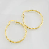 Hoop Earrings Megan 1.6g / 1 1/4 in 18K Yellow Gold